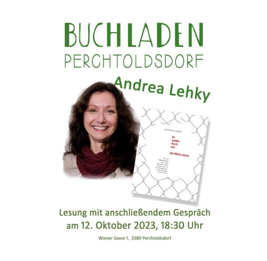 Lesung 12. Oktober, 18:30, Buchladen Perchtoldsdorf
