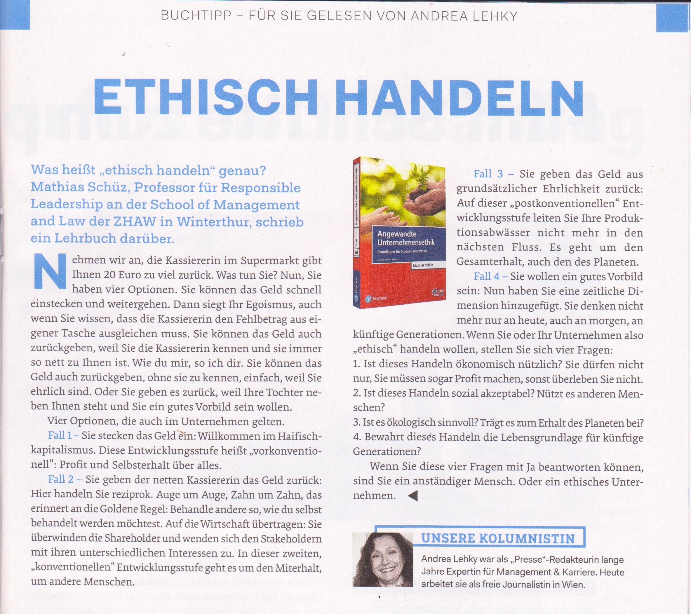 Was genau heißt “ethisch handeln”?