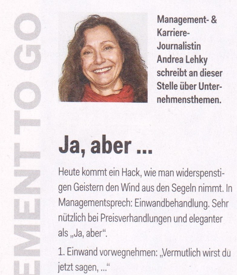 Ja, aber …